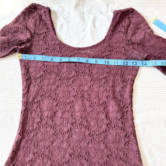 Urban Outfitters Pins and Needles Purple Lace Scoop Neck Top - Picture 4 of 14